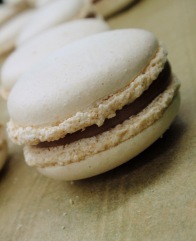 almond macarons with passion fruit filling