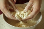 working the butter in to the flour